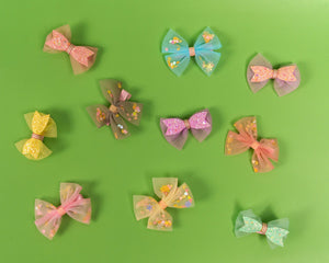 Heart Sequin Bows