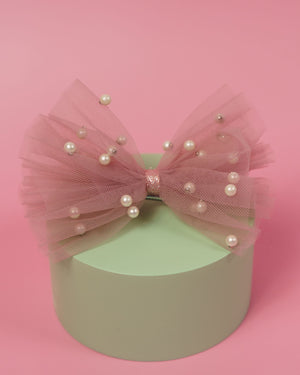 3 Chiffon Pearl Bows