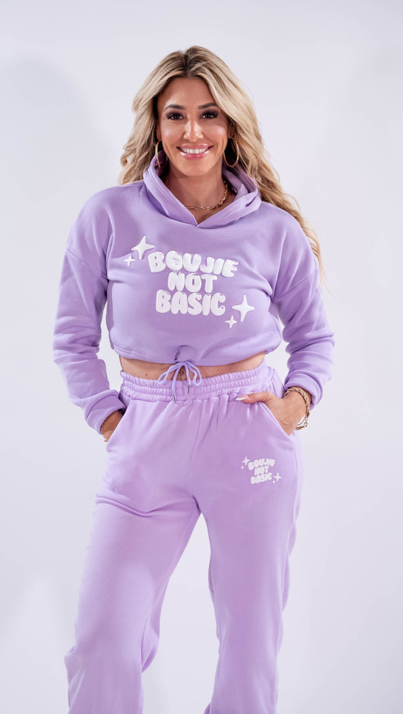 Boujie Not Basic Purple Track Suit