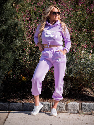 Boujie Not Basic Purple Track Suit