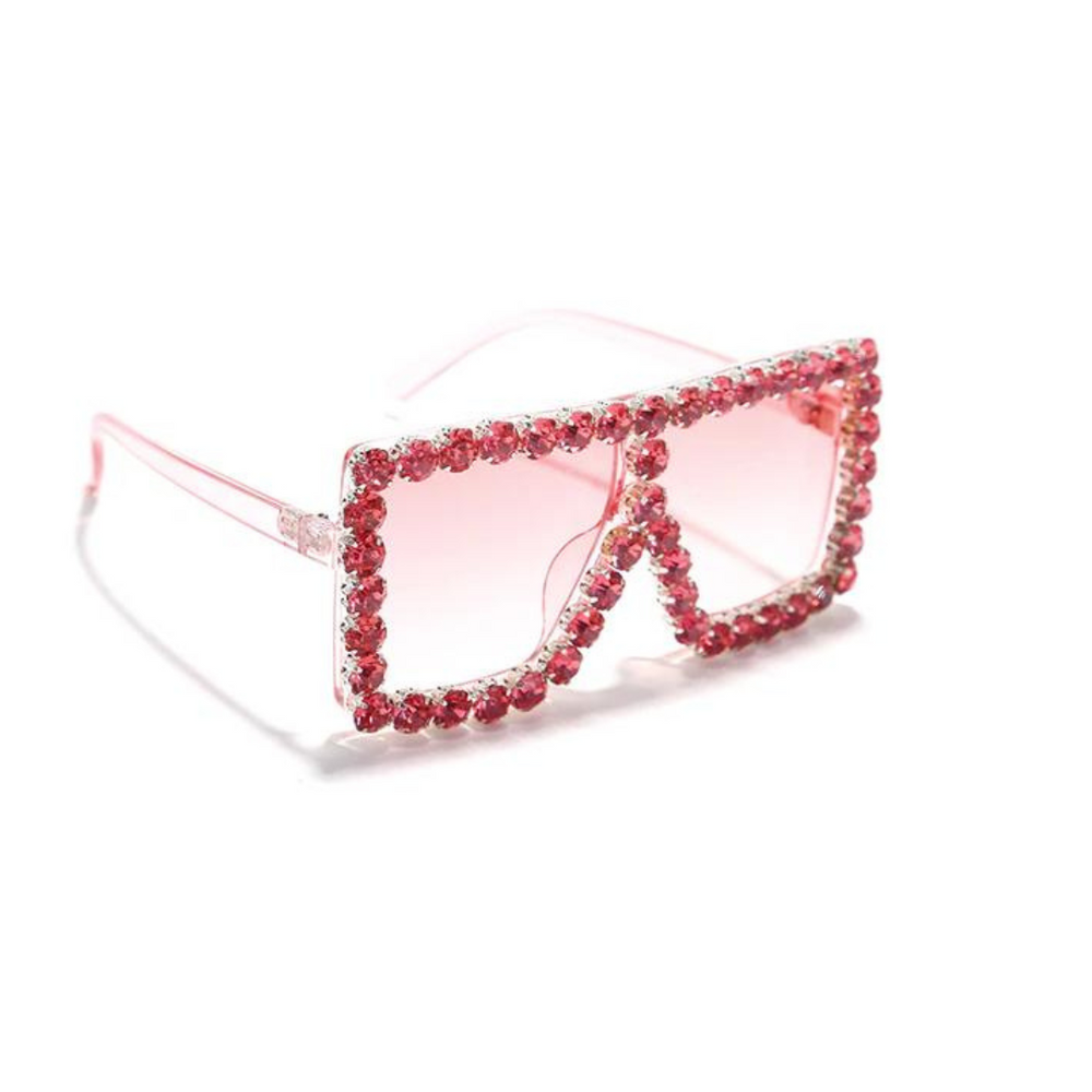 Pink Rhinestone Glasses