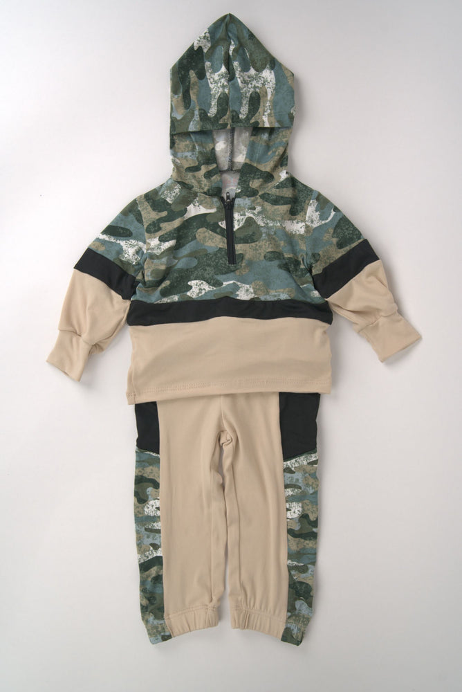 CAMO COLOR BLOCK ZIPPER SET