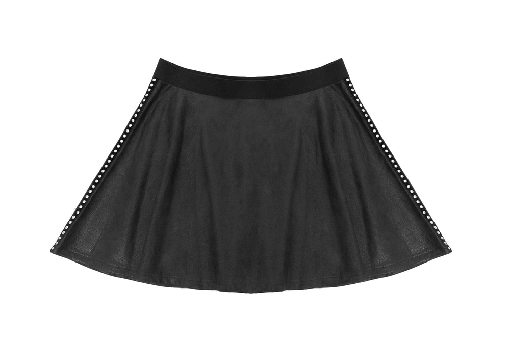 This Mia NY black cascade top is fabulous for our tween trend setters! With its high-end silhouette and studded outline, it will definitely be a back to school crowd favorite. Pair it with our Mia NY Cascade Top or our Mia NY Cobalt Sweater to complete this amazing look!  PLEASE NOTE DISCOUNT CODES DO NOT APPLY TO MIA NY