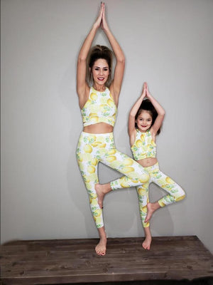 We are so excited to launch our beautiful Mommy & Me matching yoga sets! Each set is handmade in Miami, Florida and is super comfy. Each fit is true to size.   *A set includes printed leggings and matching bra.  All of our prints are stylish, funky and fashionable surely leaving you and your budding yogi to be the talk of the class!   100% polyester